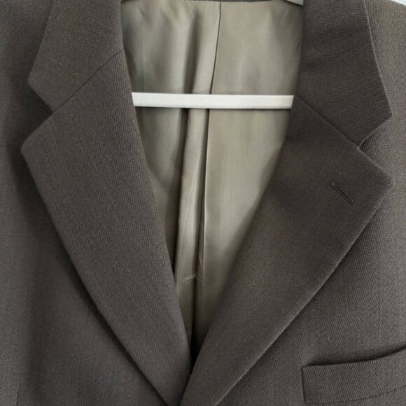 Ultimo Uomo Suit Jacket Mens Brown Green Blazer Size Unknown Measurements Listed - Picture 2 of 9